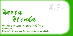 marta hlinka business card